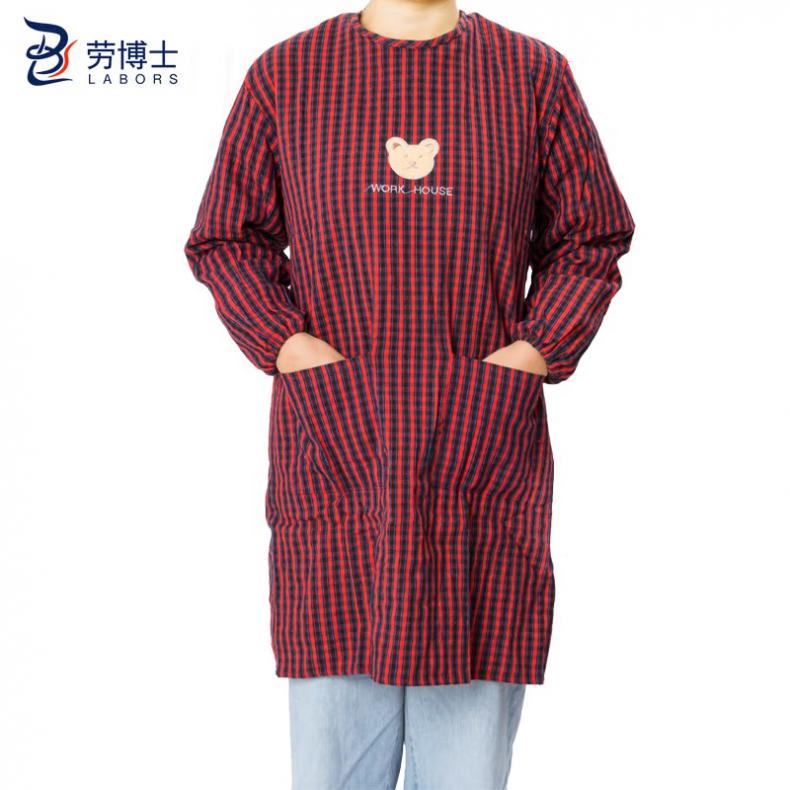 劳博士（LABORS) LBS-605 劳保围裙  （单位：条）  红色混格子