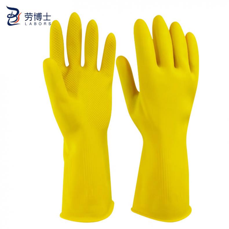 劳博士（LABORS) LBS844 橡胶手套 M 5副/组 （单位：组）  黄色