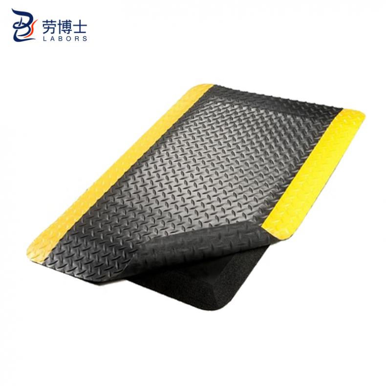 劳博士（LABORS) LBS-127 防滑橡防静电抗疲劳脚垫胶垫 1000*1000MM （单位：张）  黑黄