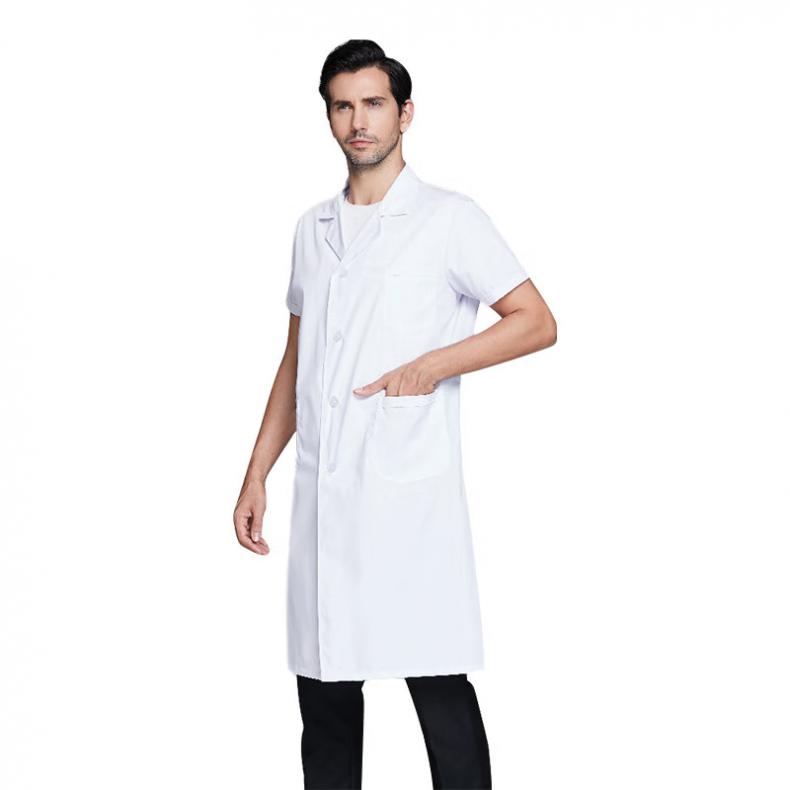 劳博士（LABORS) LK044 短袖白大褂 男款 M （单位：件）  白色