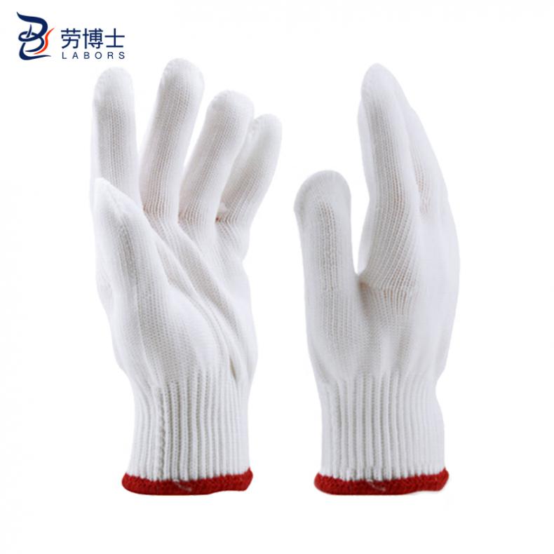 劳博士（LABORS) LBS-658 加厚尼龙手套 10双/组 （单位：组）  白色