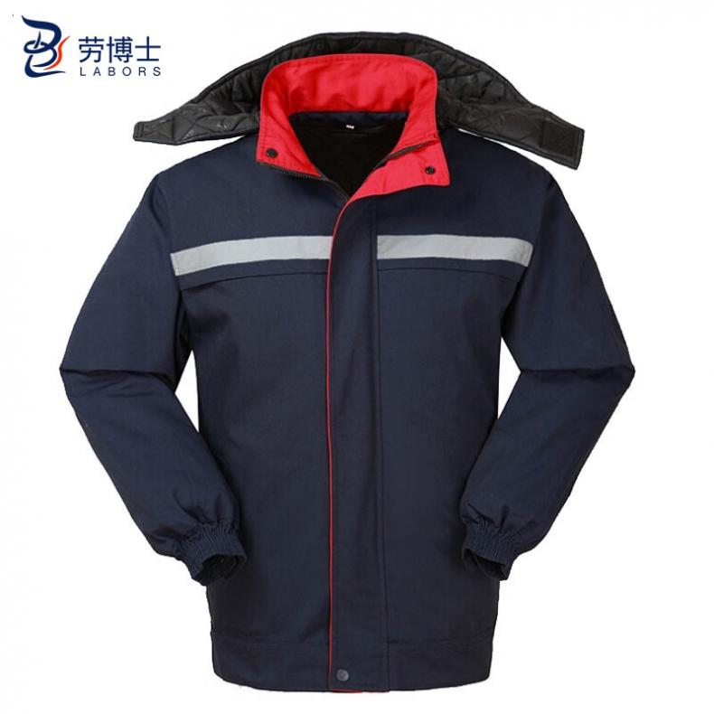 劳博士（LABORS) LBS832 加厚劳保服棉衣工装 上衣 165/M （单位：件）  藏蓝