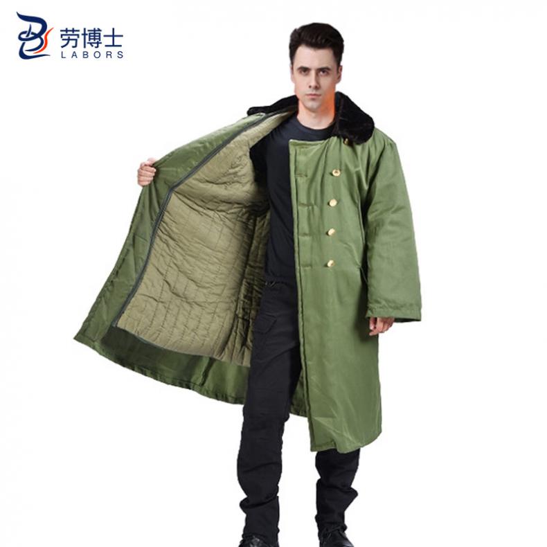 劳博士（LABORS) LBS840 加厚长款棉大衣 加厚可拆  （单位：件）  军绿