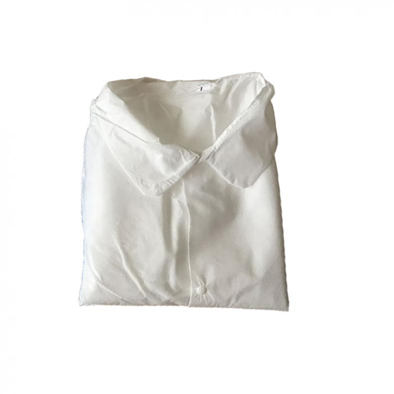 劳博士（LABORS) LBS-013 一次性无纺布大褂 L （单位：件）  白色