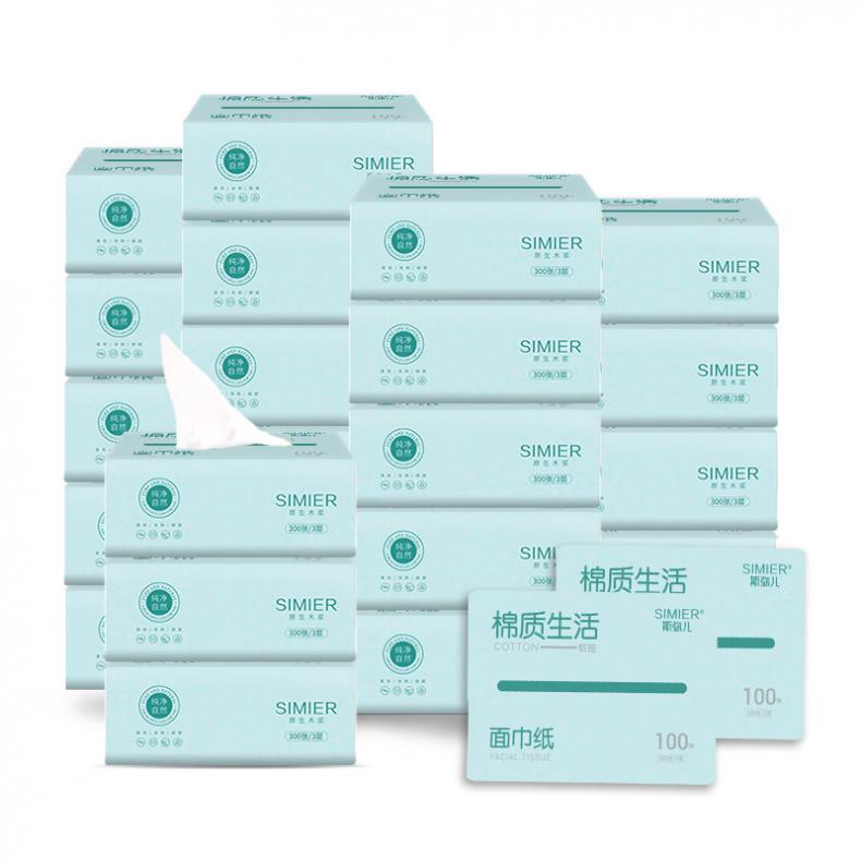  SMR-02CJ 棉致生活软抽纸 3层100抽 24包/箱 （单位：箱）  