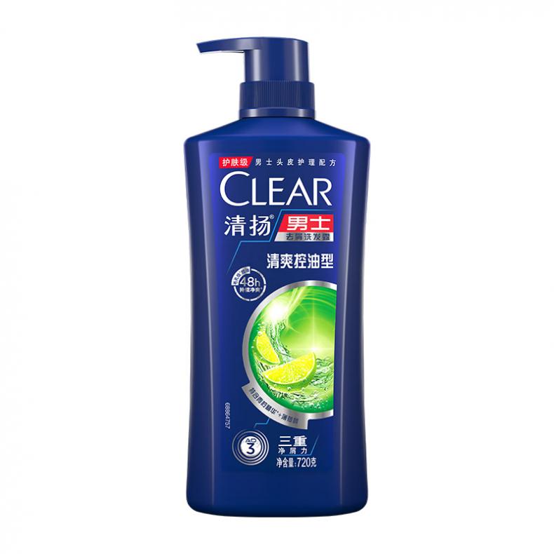 清扬（CLEAR） 清爽控油型 去屑洗发水 720ml （单位：瓶）  