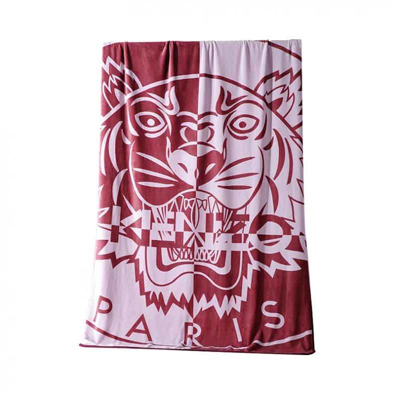 KENZO KRT-011 多彩虎头毯 100*140cm （单位：条）  粉色