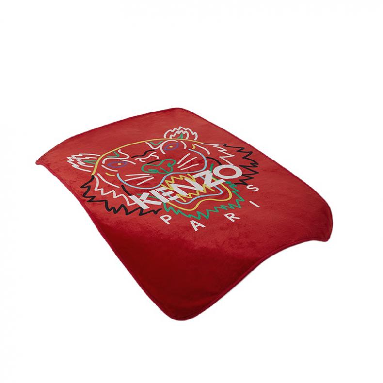 KENZO KRT-016S 炫彩虎头毯 100*140cm （单位：条）  红色
