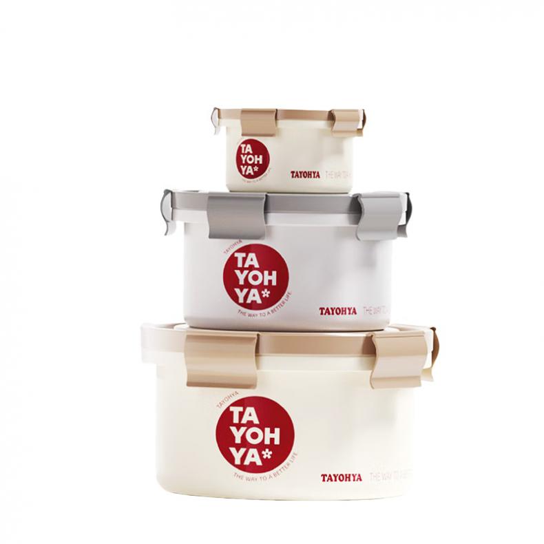 多样屋 TA11-0036BP 焕新系列圆形保鲜盒 三件套 （单位：套）  