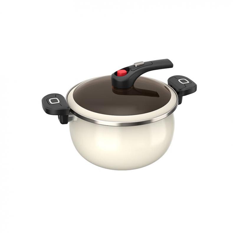 德世朗 DFS-T833A-WH 珐琅微压营养锅 6.5L （单位：个）  纯白