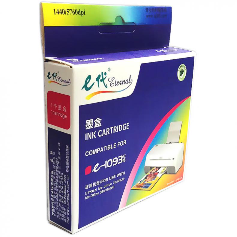 e代经典 e-T1093M 墨盒 500页 （单位：盒） 适用爱普生ME30 300 70 360 红色