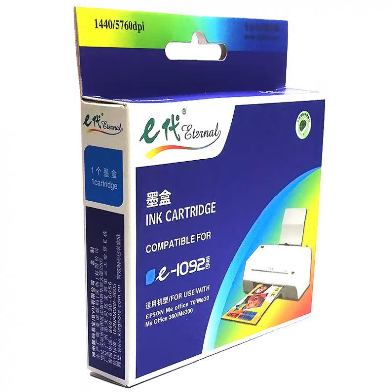 e代经典 e-T1092C 墨盒 500页 （单位：盒） 适用爱普生ME30 300 70 青色