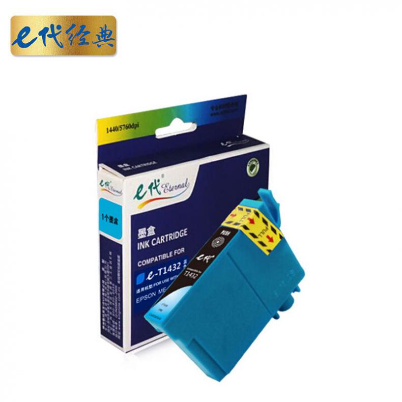 e代经典 e-T1432 墨盒 750页 （单位：支） 适用爱普生EPSON WF-7511 7521 蓝色