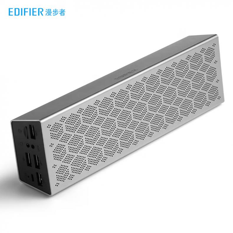 漫步者（EDIFIER） M380 多功能桌面蓝牙音箱 247.2*38.8*72.3mm （单位：个）  苹果银
