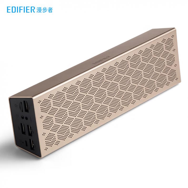 漫步者（EDIFIER） M380 多功能桌面蓝牙音箱 247.2*38.8*72.3mm （单位：个）  典雅金