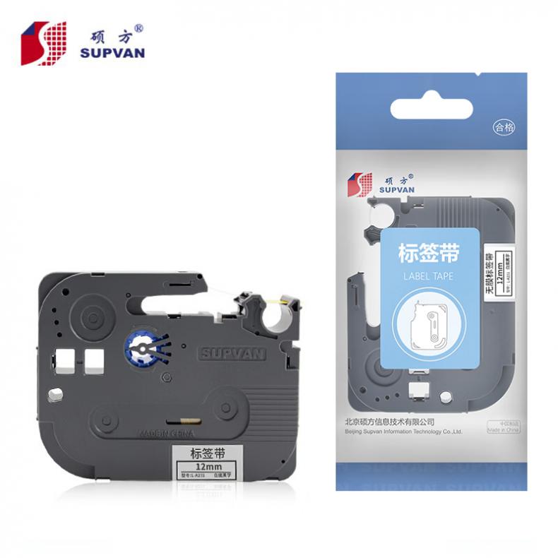 硕方 L-A231 标签机色带 12mm （单位：卷） 适用硕方标签机LP5125/C/E 白底黑字