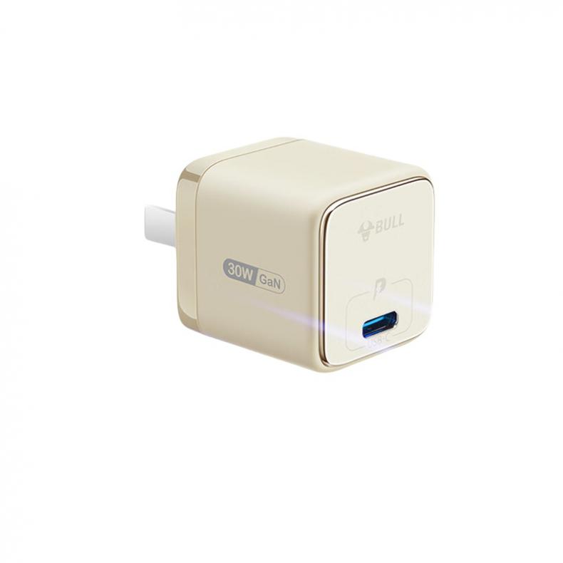 公牛（BULL） GNV-AF130P 氮化镓系列USB充电器 30W （单位：个）  香草白