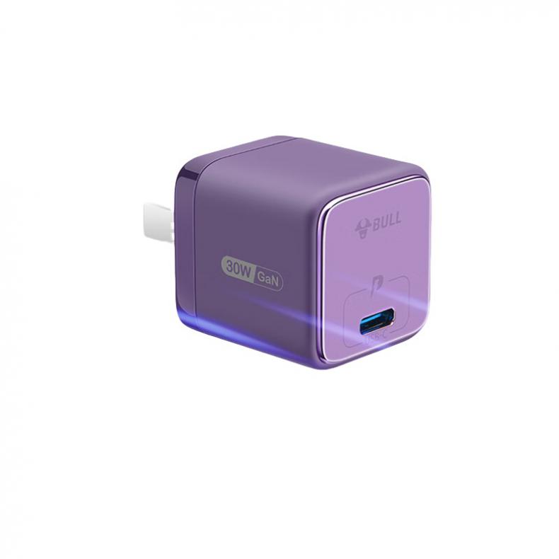 公牛（BULL） GNV-AF130P 氮化镓系列USB充电器 30W （单位：个）  暗夜紫