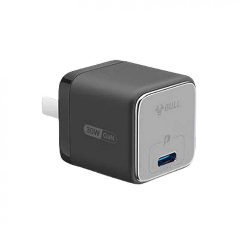 公牛（BULL） GNV-AF130P 氮化镓系列USB充电器 30W （单位：个）  卵石灰
