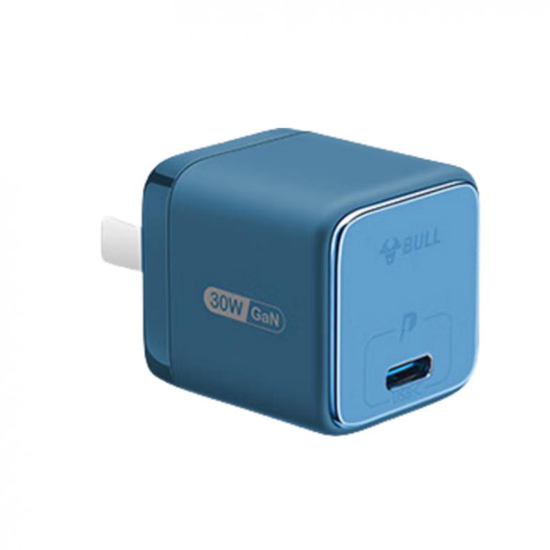 公牛（BULL） GNV-AF130P 氮化镓系列USB充电器 30W （单位：个）  深海蓝