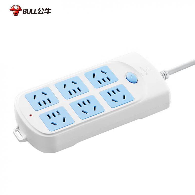 公牛（BULL） GN-603 超功率保护插座 6位总控 1.8m （单位：个） 新旧款随机发货 白色