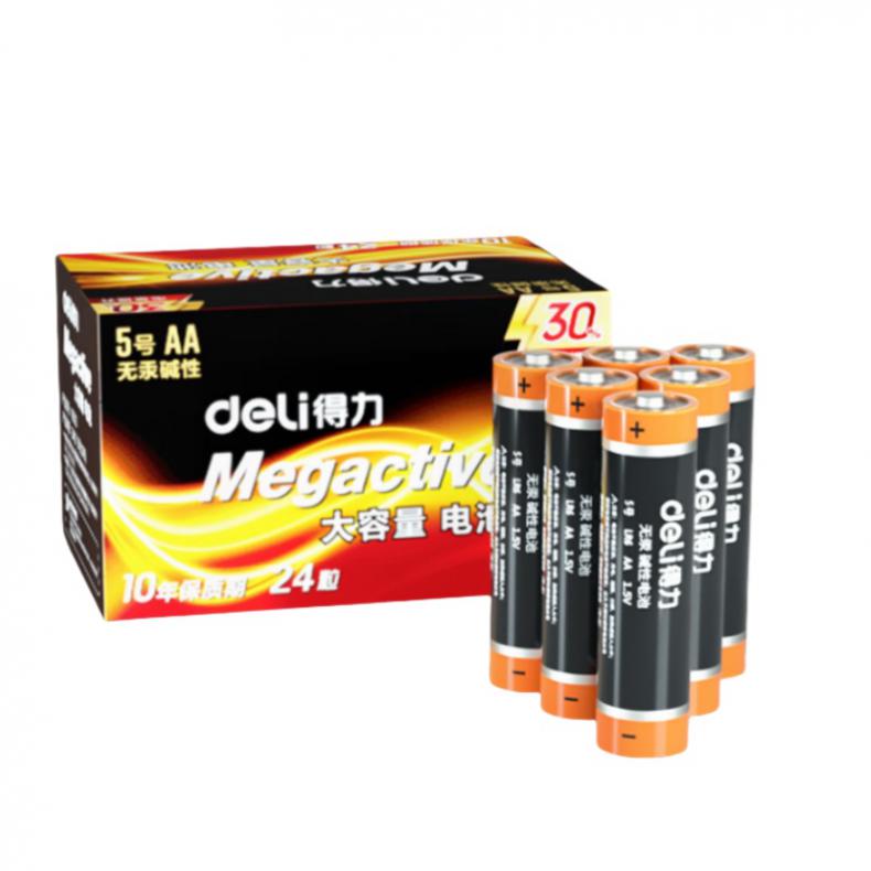 得力（deli） 18503 5号电池 24粒/盒 （单位：盒）  