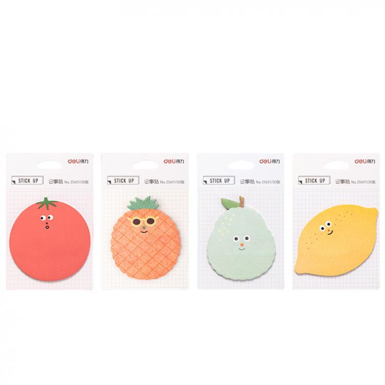 得力（deli） 25601 水果主题记事贴 30张/袋 24袋/盒 （单位：盒）  