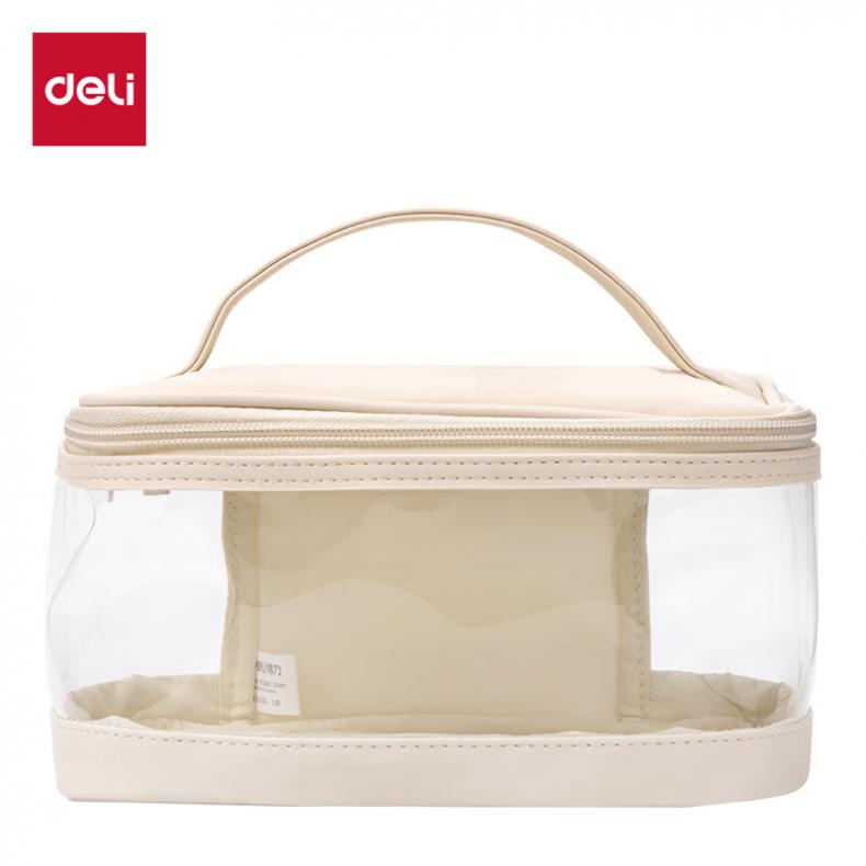 得力（deli） 64869 方形手提收纳袋 210*150*120mm （单位：个）  白色