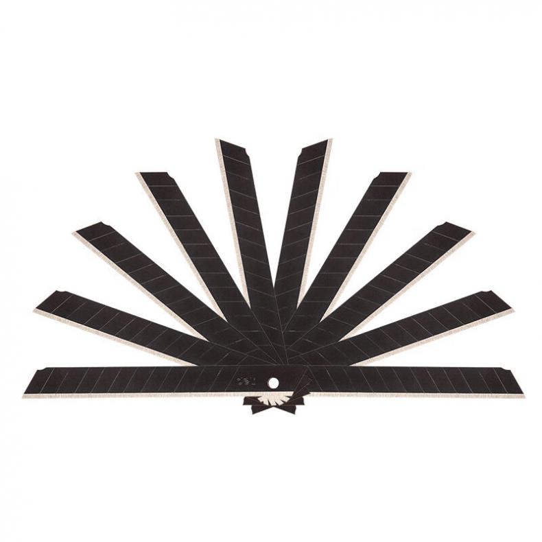 得力（deli） 78002 美工刀片 9mm 10片/盒 （单位：盒）  黑色