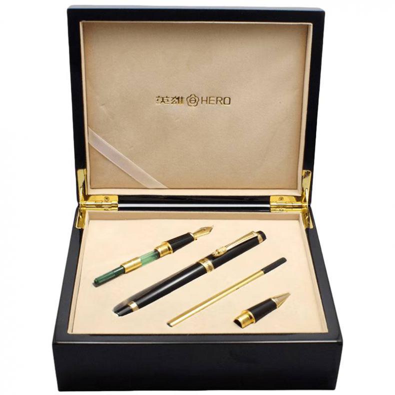 英雄（HERO） 1111 钢笔 140*14mm （单位：套） 龙夹明尖 黑色