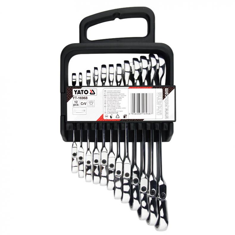 易尔拓（YATO） YT-16968 活头棘轮两用扳手组套 12件套 （单位：套）  