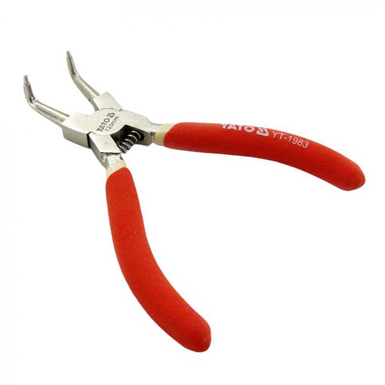 易尔拓（YATO） YT-1983 弯嘴孔用挡圈钳 5英寸 125mm （单位：把）  