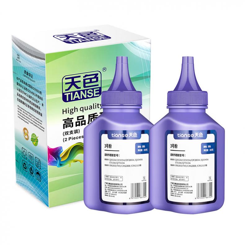 天色 Q2612A 碳粉 3号 100g/瓶 6瓶/组 （单位：组） 适用惠普m1005碳粉hp1020墨粉12a 1020plus激光打印机一体机1010 laserjet m1005mfp 1018 q2612a m1319f 黑色