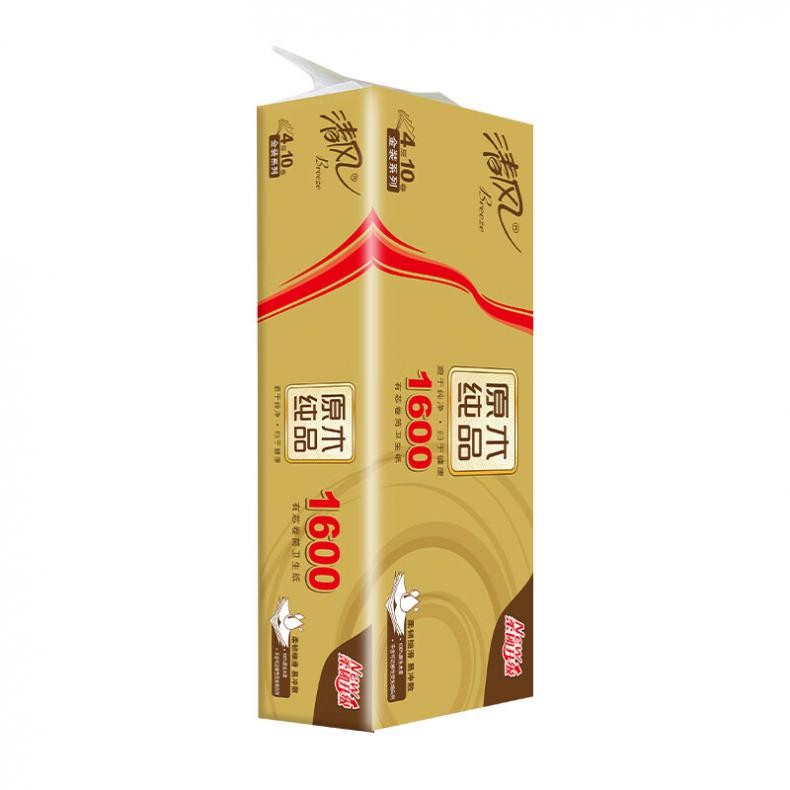 清风 B20A6J-1 原木金装系列有芯卷纸 160g/卷 10卷/提 （单位：提）  
