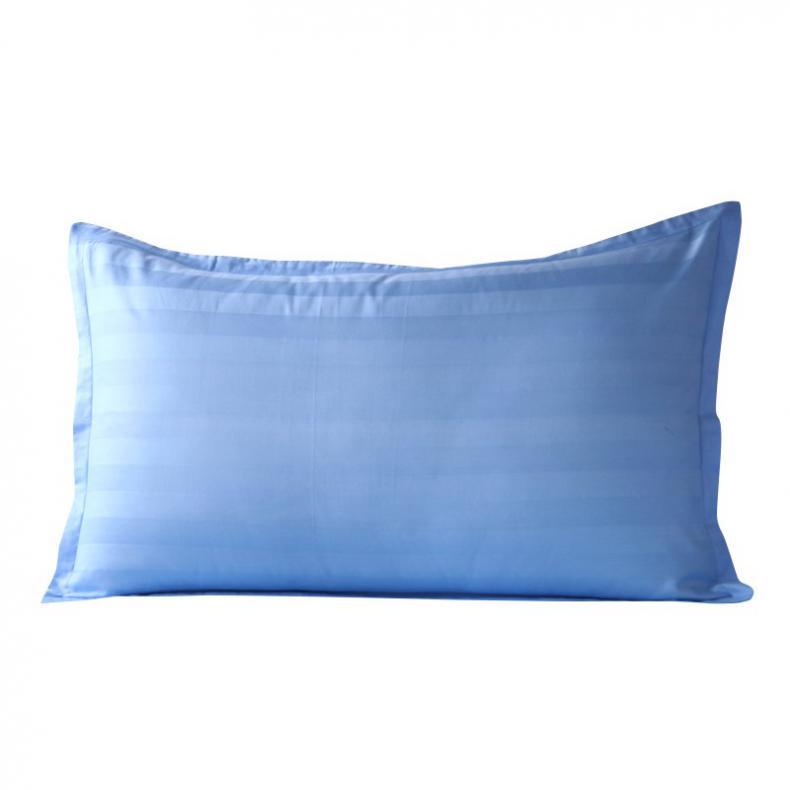 伊伊爱 TJ0JD02101179 值班室锻条40S贡缎枕套 48*74cm （单位：个）  蓝色