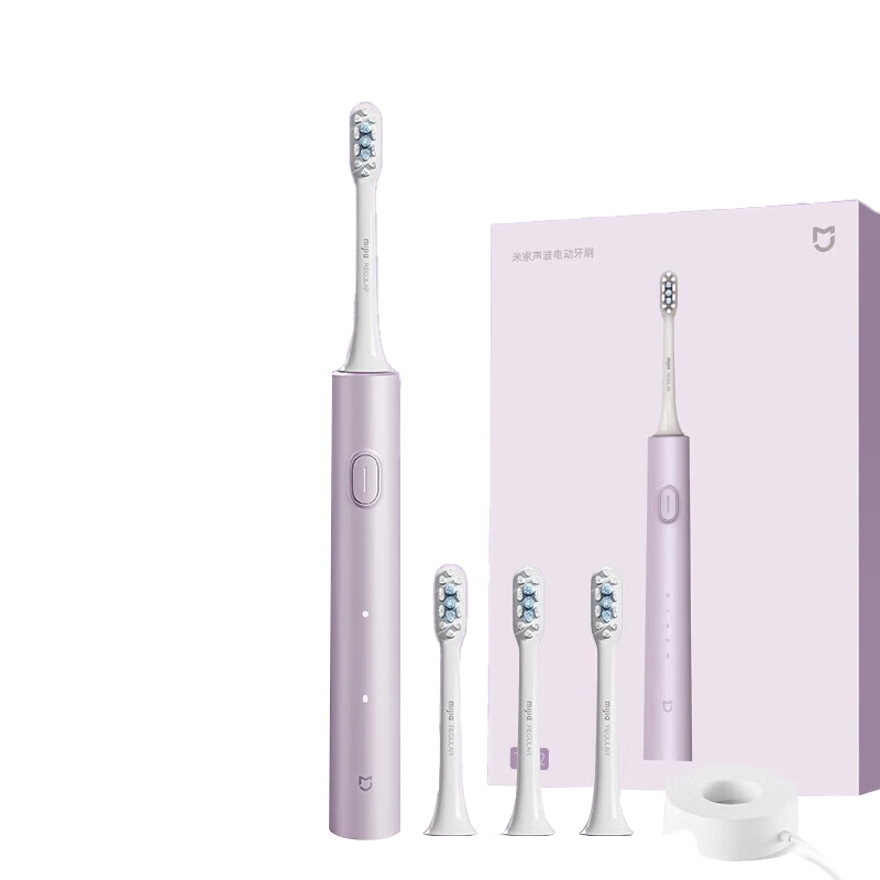 米家（MIJIA） MES608 声波电动牙刷 T302 4种净齿模式 （单位：个）  霜紫色