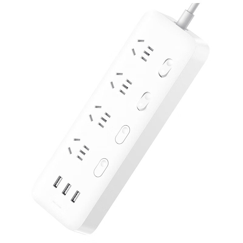 小米(MI) MJSWSKCXB-01QM 四位四控插线板 独立控制 2米 （单位：个） 含3口USB 2A快充 