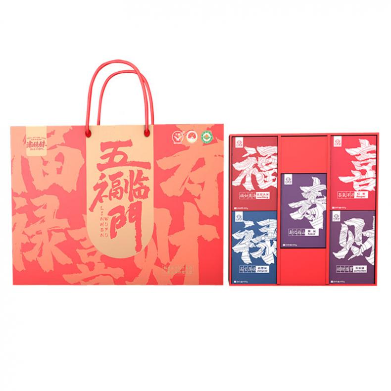 米妹妹（MIMEIMEI） 五福临门 杂粮礼盒 2kg （单位：盒） 真空包装