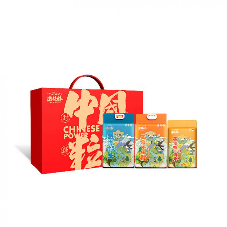 米妹妹（MIMEIMEI） 五常玉米碴+五常有机粥米+五常糙米 中国粒量大礼包 2.5kg （单位：盒） 真空包装 