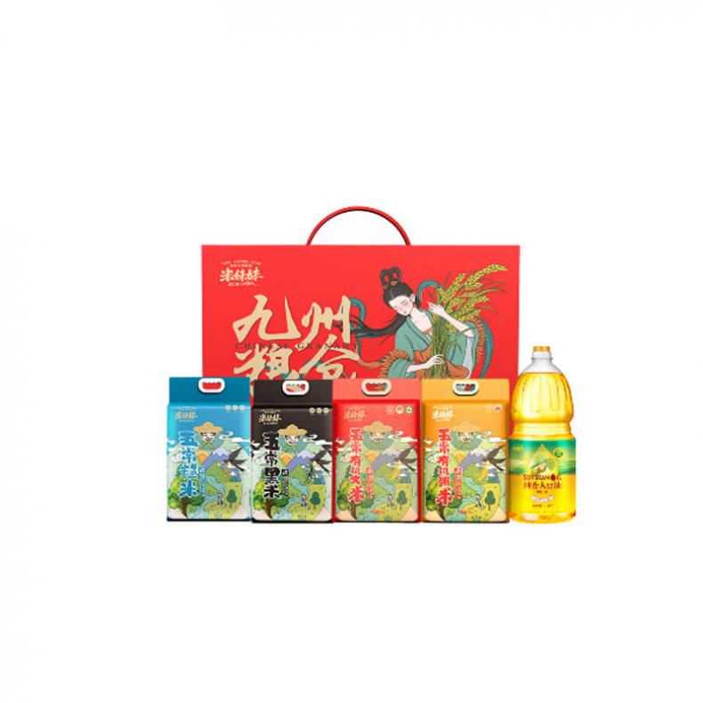 米妹妹（MIMEIMEI） 九州粮仓 米油组合礼包 5.8kg （单位：盒） 真空包装 