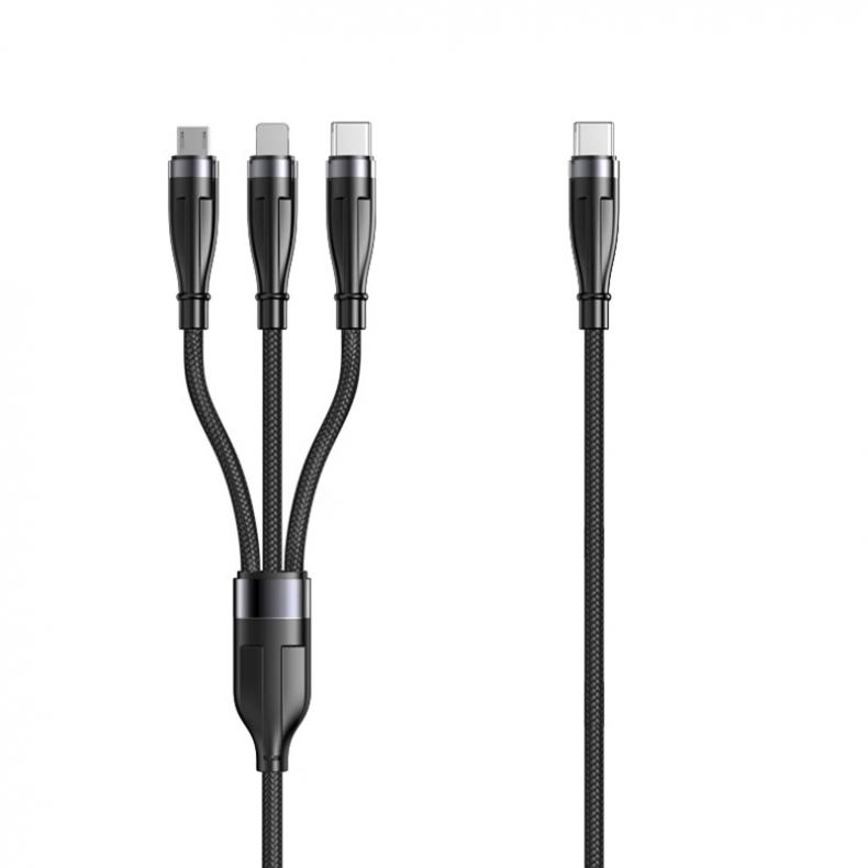 毕亚兹（BIAZE） K84 升级100W三合一编织线 2米 （单位：根）  星空灰