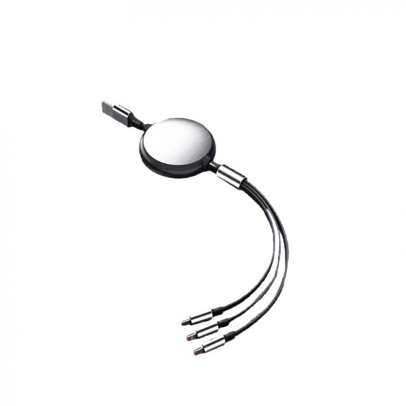 雷摄（LEISE） LS-LGXPD01 100W三合一伸缩数据线 1.2米 （单位：根）  