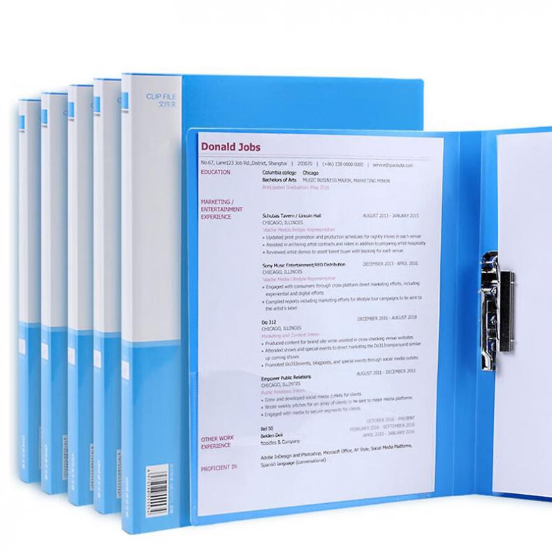 递乐 1103 文件夹 A4 单夹 （单位：个）  蓝色