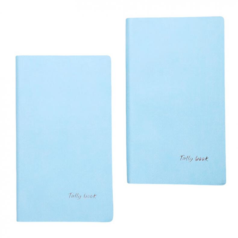 递乐 4392 小号皮面记账本 A6 2本/包 （单位：包）  蓝色