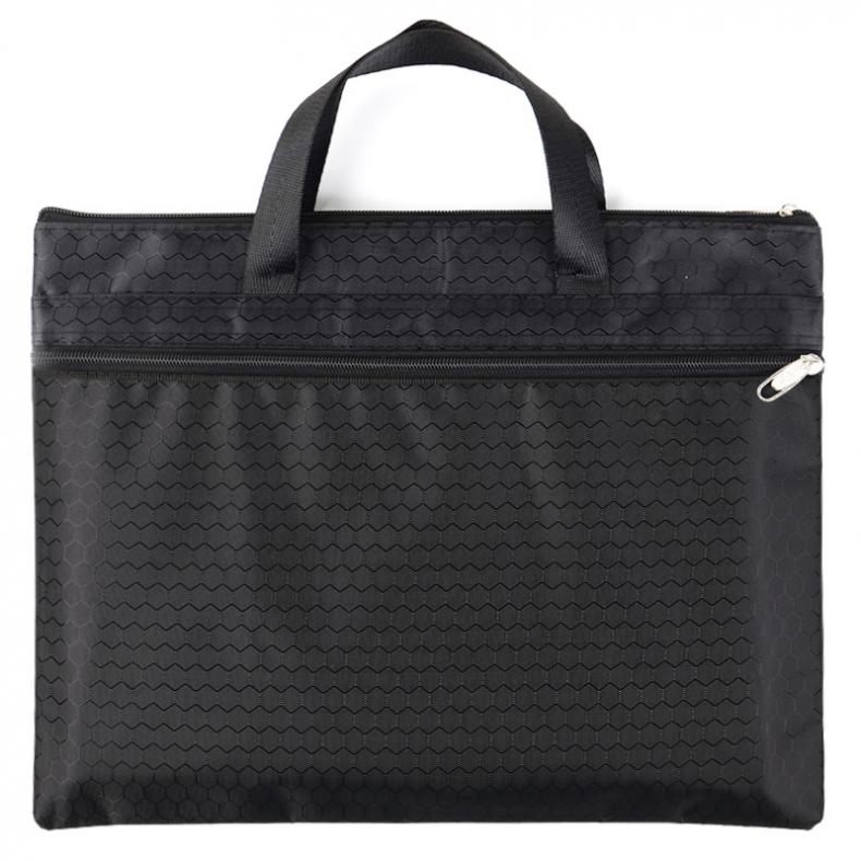 递乐 1404 足球纹手提文件袋 A4 （单位：个）  黑色