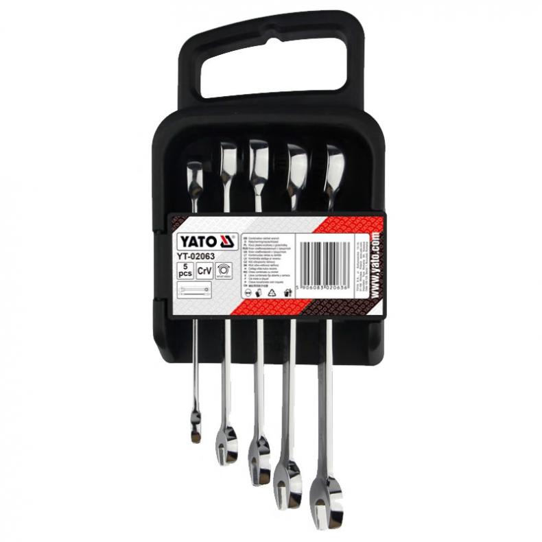 易尔拓（YATO） YT-02063 棘轮两用扳手组套 5件套 （单位：套）  