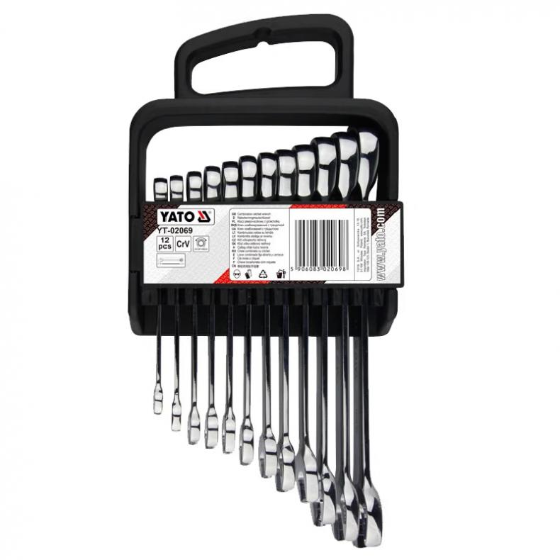易尔拓（YATO） YT-02069 棘轮两用扳手组套 12件套 （单位：套）  