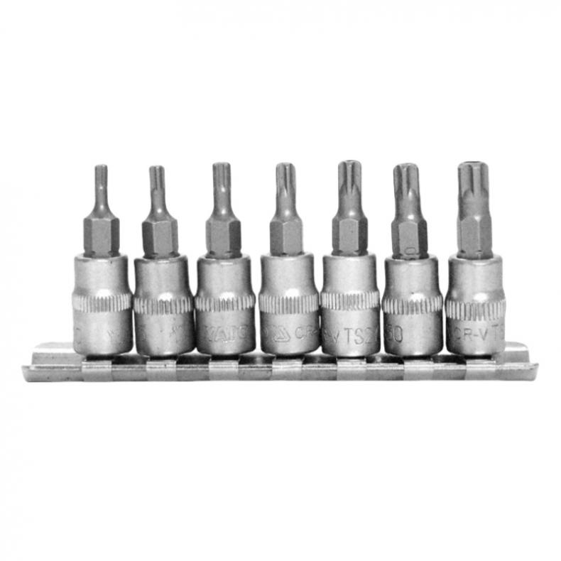 易尔拓（YATO） YT-0461 1/4英寸中孔五角星型旋具套筒组套 7件套 （单位：套）  