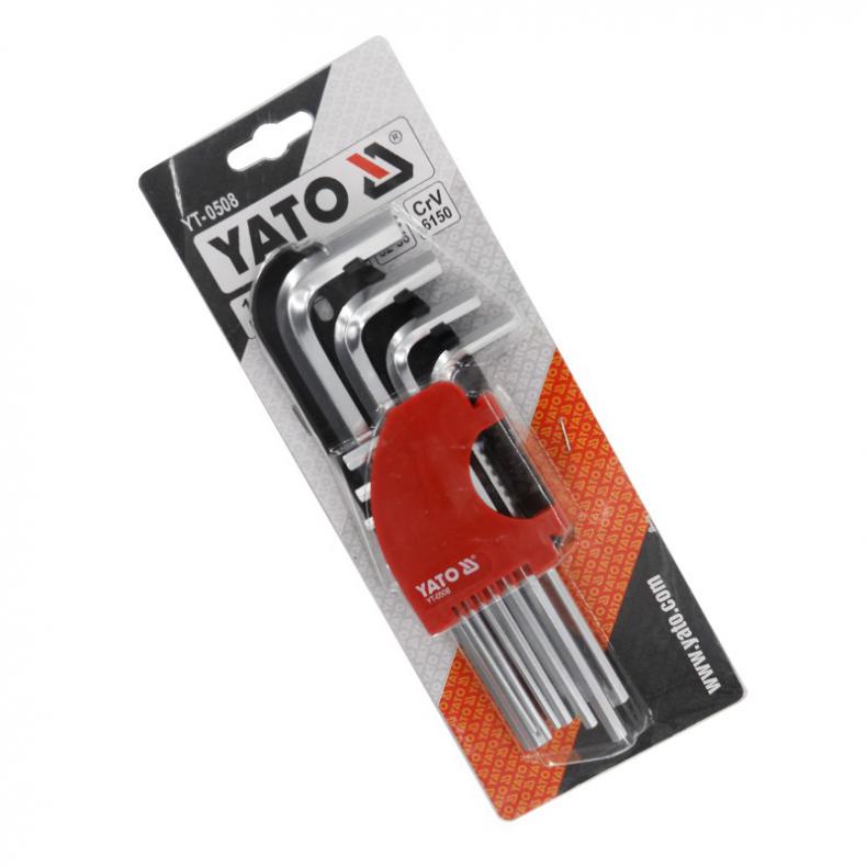 易尔拓（YATO） YT-0508 加长内六角扳手组套 10件套 （单位：套）  