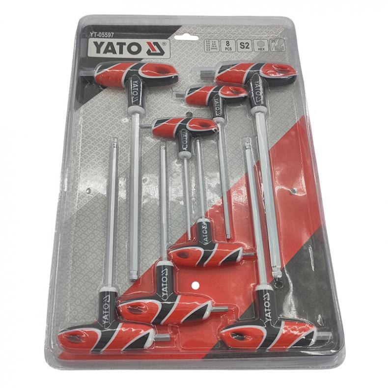 易尔拓（YATO） YT-05597 T型球头内六角扳手组套 8件套 （单位：套）  